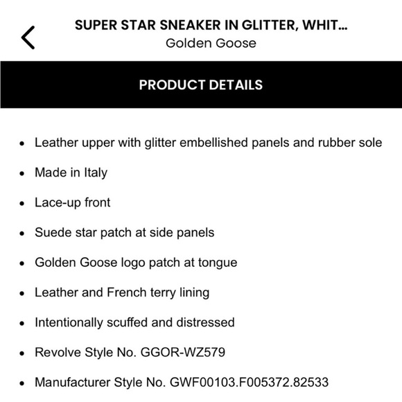 Authentic Golden Goose Superstar Glitter White & Seed Pearl Size 38 - Picture 9 of 10